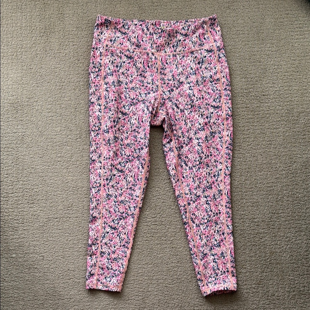 Adult 1X multicolored leggings capri